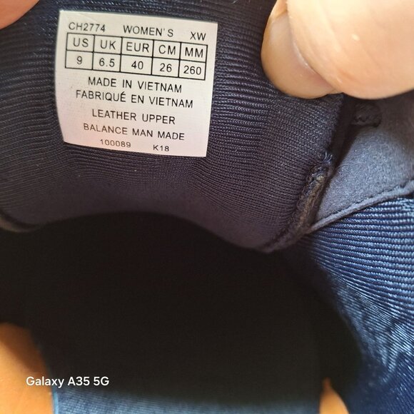 Rockport Women's 9XW Navy Blue Leather Sneakers Wide Fit Gold Glittery Comfort - Picture 6 of 14